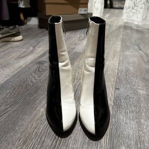 TopShop Black & White Heeled Boots